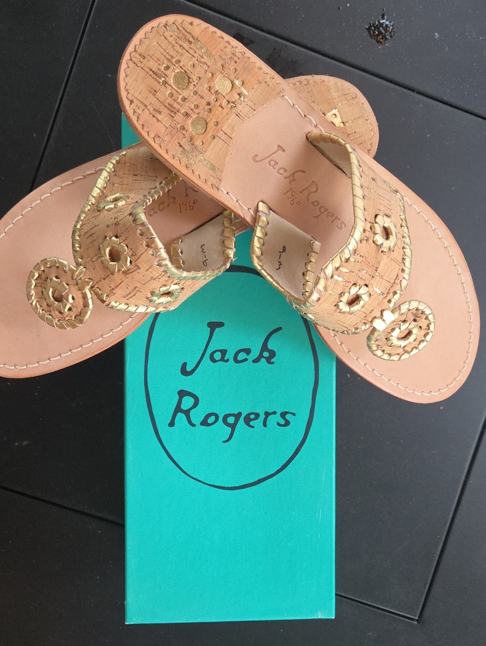 Jack Rogers Women’s Gold Cork Miller Sandals - Tan